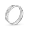 0.25 CT. T.W. Diamond Pattern Vintage-Style Anniversary Band in 10K White Gold