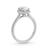 1.33 CT. T.W. Oval Certified Lab-Created Diamond Frame Engagement Ring in 14K White Gold (F/VS2)