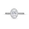 Thumbnail Image 3 of 1.33 CT. T.W. Oval Certified Lab-Created Diamond Frame Engagement Ring in 14K White Gold (F/VS2)