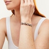 Thumbnail Image 1 of 2.00 CT. T.W. Black Diamond Oval Curb Chain Bracelet in Sterling Silver - 7.25”