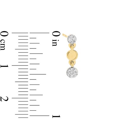 0.085 CT. T.W. Mtuli-Diamond Trio Drop Earrings in 10K Gold