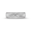 Thumbnail Image 3 of 0.40 CT. T.W. Diamond Edge Textured Centre Anniversary Band in 10K White Gold