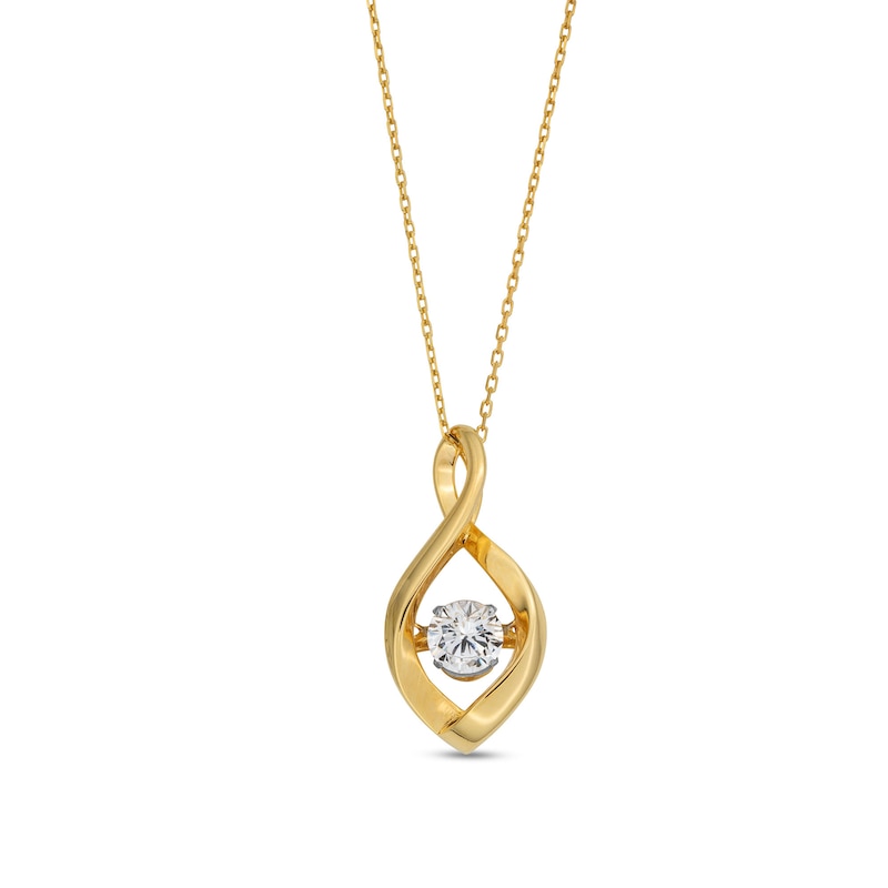 Unstoppable Love™ 0.50 CT. Certified Lab-Created Diamond Solitaire Infinity Drop Pendant in 10K Gold (F/SI2)|Peoples Jewellers