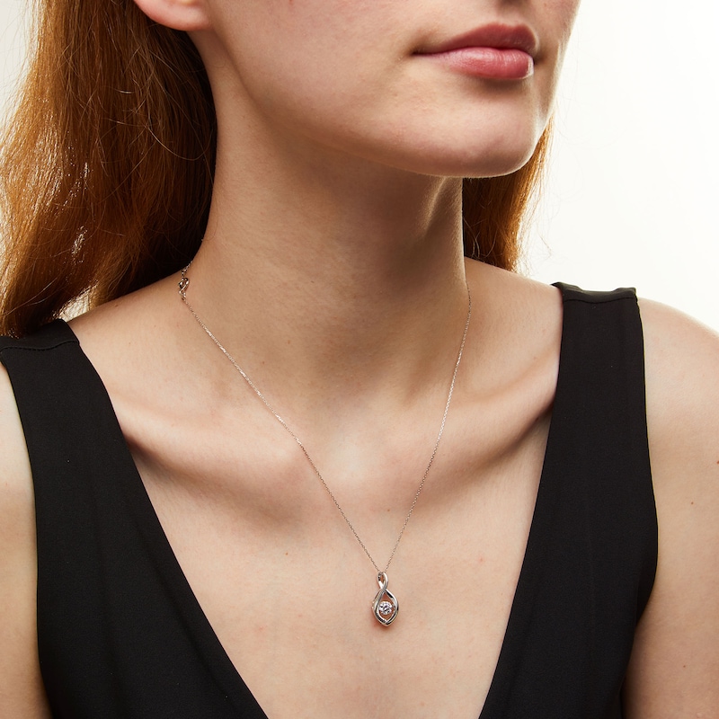 Unstoppable Love™ 0.50 CT. Certified Lab-Created Diamond Solitaire Infinity Drop Pendant in 10K White Gold (F/SI2)