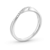 Thumbnail Image 3 of 0.05 CT. T.W. Diamond Twist Contour Anniversary Band in 10K White Gold