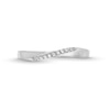 Thumbnail Image 4 of 0.05 CT. T.W. Diamond Twist Contour Anniversary Band in 10K White Gold