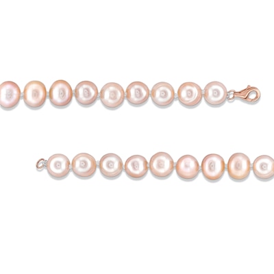 EFFY™ Collection Pink Freshwater Cultured Pearl Necklace, Bracelet and Stud Earrings Set with 14K Rose Gold Clasp