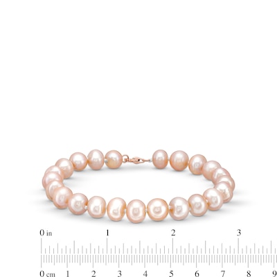 EFFY™ Collection Pink Freshwater Cultured Pearl Necklace, Bracelet and Stud Earrings Set with 14K Rose Gold Clasp