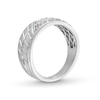 0.12 CT. T.W. Diamond Four Stone Slant Pattern Anniversary Band in 10K White Gold