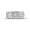 0.12 CT. T.W. Diamond Four Stone Slant Pattern Anniversary Band in 10K White Gold