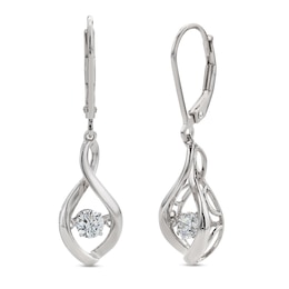 Unstoppable Love™ 1.00 CT. T.W. Certified Lab-Created Diamond Solitaire Infinity Drop Earrings in 10K White Gold (F/SI2)