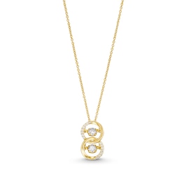 Unstoppable Love™ 0.15 CT. T.W. Diamond Interlocking Circles Pendant in Sterling Silver with 14K Gold Plate