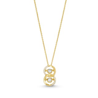 Unstoppable Love™ 0.15 CT. T.W. Diamond Interlocking Circles Pendant in Sterling Silver with 14K Gold Plate