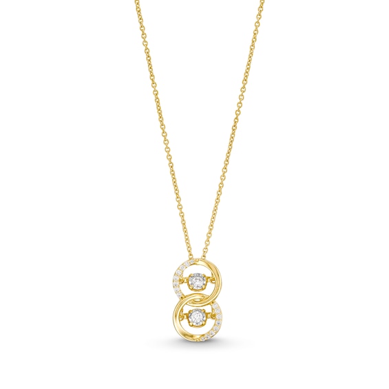 Unstoppable Love™ 0.15 CT. T.W. Diamond Interlocking Circles Pendant in Sterling Silver with 14K Gold Plate