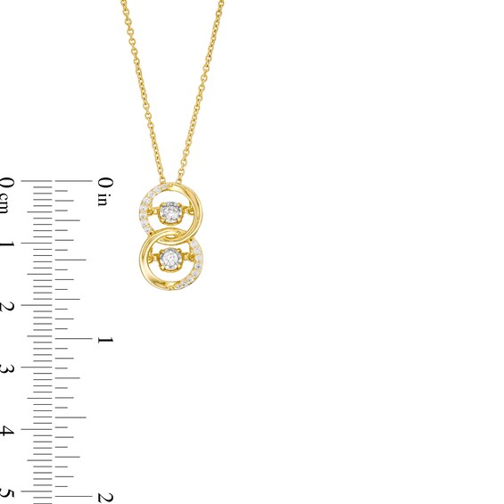 Unstoppable Love™ 0.15 CT. T.W. Diamond Interlocking Circles Pendant in Sterling Silver with 14K Gold Plate