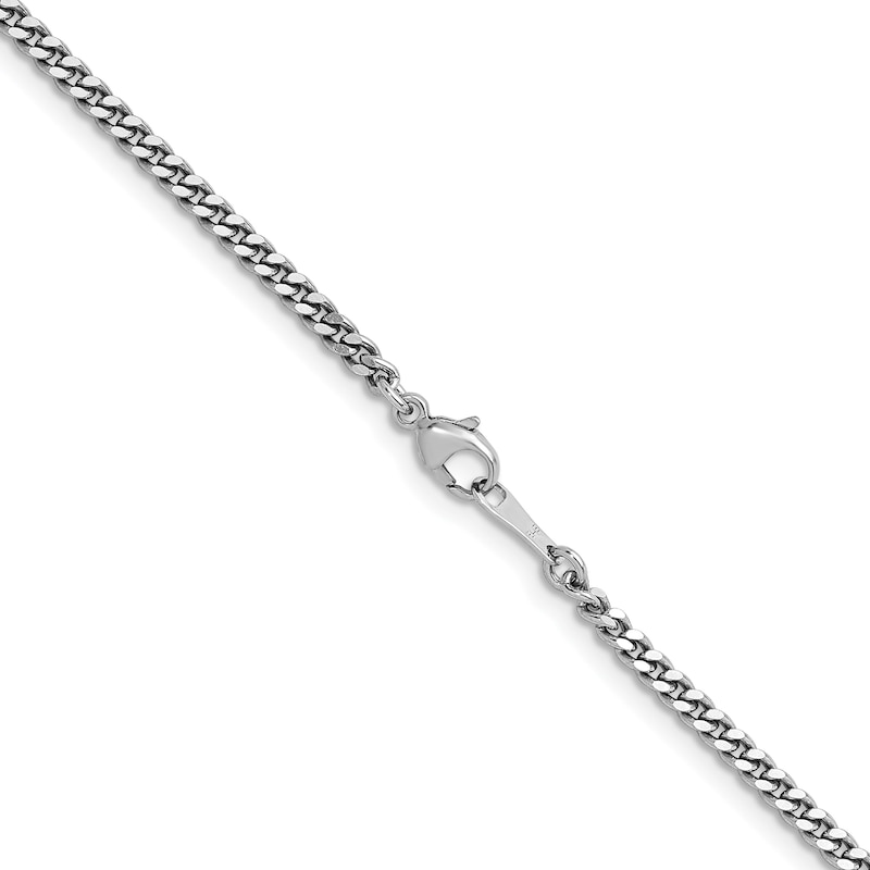 2.5mm Curb Chain Necklace in Solid Platinum - 20"