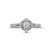 Enchanted Disney Ariel 0.69 CT. T.W. Princess-Cut Diamond Scallop Frame Split Shank Engagement Ring in 14K White Gold