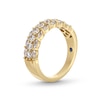 Vera Wang Love Collection 0.95 CT. T.W. Marquise and Round Diamond Triple Row Anniversary Band in 14K Gold