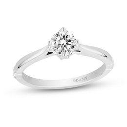 Enchanted Disney Majestic Princess 0.45 CT. Diamond Solitaire Engagement Ring in 14K White Gold (I/I1)