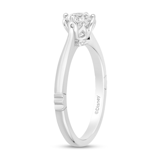 Enchanted Disney Majestic Princess 0.45 CT. Diamond Solitaire Engagement Ring in 14K White Gold (I/I1)