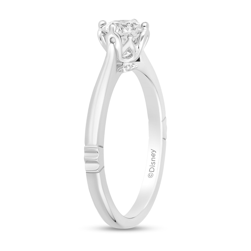 Enchanted Disney Majestic Princess 0.45 CT. Diamond Solitaire Engagement Ring in 14K White Gold (I/I1)|Peoples Jewellers