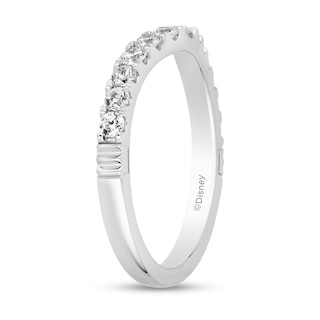 Enchanted Disney Majestic Princess 0.45 CT. T.W. Diamond Contour Anniversary Band in 14K White Gold