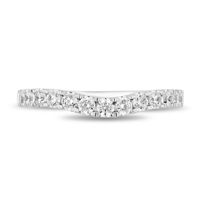 Enchanted Disney Majestic Princess 0.45 CT. T.W. Diamond Contour Anniversary Band in 14K White Gold