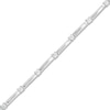 0.75 CT. T.W. Diamond Bar Link Bracelet in Sterling Silver - 7.25”