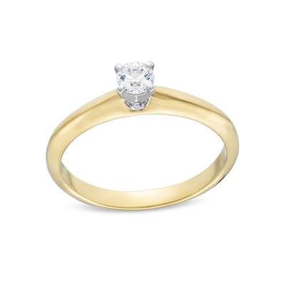 0.20 CT. Diamond Solitaire Engagement Ring in 14K Gold (J/I2