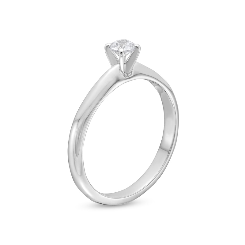 0.20 CT. Diamond Solitaire Engagement Ring in 14K White Gold (J/I2)