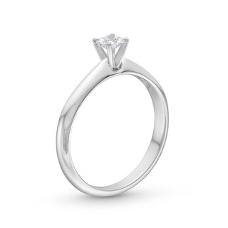 0.20 CT. Princess-Cut Diamond Solitaire Engagement Ring in 14K White Gold (J/I2)