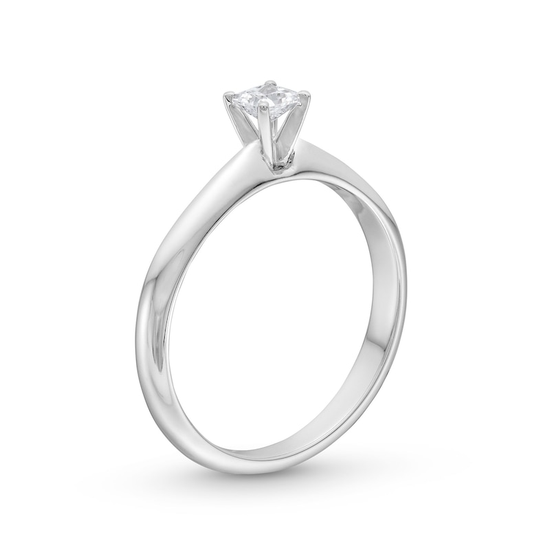 0.20 CT. Princess-Cut Diamond Solitaire Engagement Ring in 14K White Gold (J/I2)|Peoples Jewellers