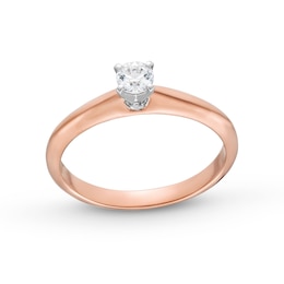 0.20 CT. Diamond Solitaire Engagement Ring in 14K Rose Gold (J/I2)