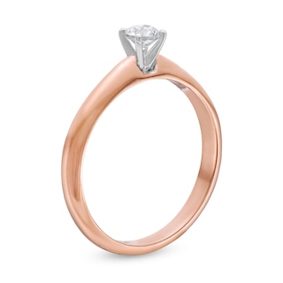 0.20 CT. Diamond Solitaire Engagement Ring in 14K Rose Gold (J/I2)