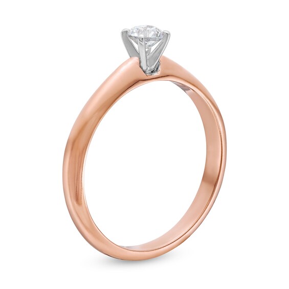 0.20 CT. Diamond Solitaire Engagement Ring in 14K Rose Gold (J/I2)