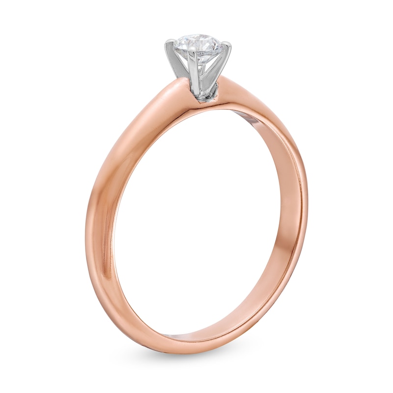 0.20 CT. Diamond Solitaire Engagement Ring in 14K Rose Gold (J/I2)