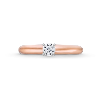 0.20 CT. Diamond Solitaire Engagement Ring in 14K Rose Gold (J/I2)