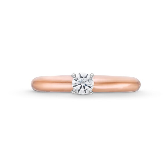 0.20 CT. Diamond Solitaire Engagement Ring in 14K Rose Gold (J/I2)