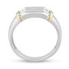 Thumbnail Image 2 of 0.25 CT. T.W. Diamond Five Stone Collar Stepped Edge Anniversary Band in 10K Two-Tone Gold