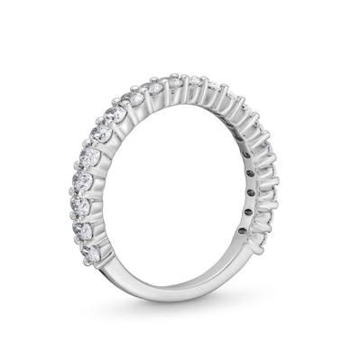 1.00 CT. T.W. Oval Certified Lab-Created Diamond Anniversary Band in 14K White Gold (F/SI2)