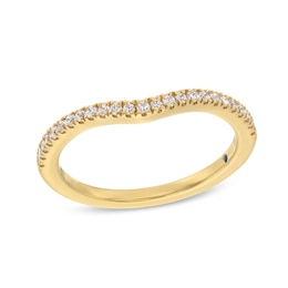 Vera Wang Love Collection 0.15 CT. T.W. Diamond Contour Anniversary Band in 14K Gold