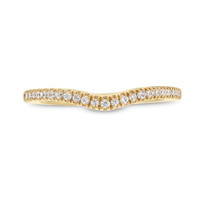 Vera Wang Love Collection 0.15 CT. T.W. Diamond Contour Anniversary Band in 14K Gold