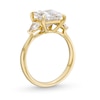 3.50 CT. T.W. Princess and Trillion-Cut Certified Lab-Created Diamond Three Stone Engagement Ring in 14K Gold (F/VS2)