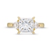 3.50 CT. T.W. Princess and Trillion-Cut Certified Lab-Created Diamond Three Stone Engagement Ring in 14K Gold (F/VS2)