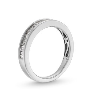 0.50 CT. T.W. Baguette Certified Lab-Created Diamond Channel-Set Anniversary Band in 14K White Gold (F/SI2)