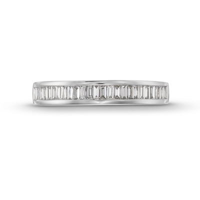 0.50 CT. T.W. Baguette Certified Lab-Created Diamond Channel-Set Anniversary Band in 14K White Gold (F/SI2)