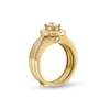 Thumbnail Image 2 of 2.00 CT. T.W. Oval Certified Lab-Created Diamond Frame Vintage-Style Bridal Set in 14K Gold (F/VS2)