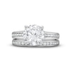 Thumbnail Image 4 of 3.50 CT. T.W. Certified Lab-Created Diamond Channel-Set Bridal Set in 14K White Gold (F/VS2)