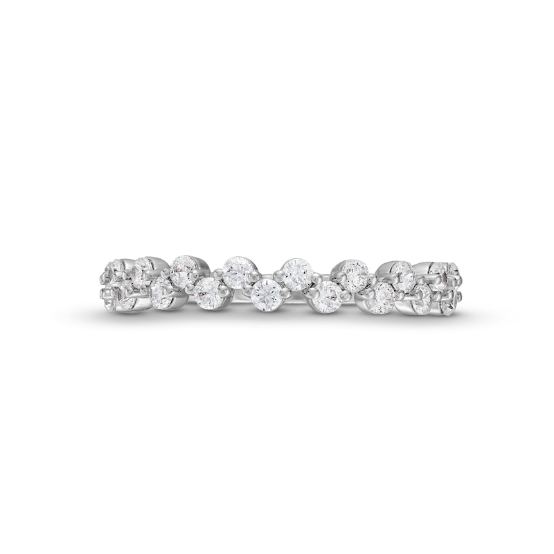 0.60 CT. T.W. Canadian Certified Diamond Zig-Zag Anniversary Band in 14K White Gold (I/I2)|Peoples Jewellers