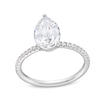 Thumbnail Image 0 of 1.75 CT. T.W. Pear-Shaped Certified Lab-Created Diamond Engagement Ring in 14K White Gold (F/VS2)